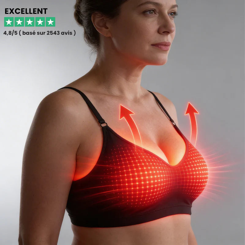 Brassière ThermoPulse™ - Chauffante et massante infrarouge (stimulation naturelle)